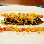 ガネーシュ - 2014年秋を愉しむコース(4300円)のナスの蒸し焼きの前菜