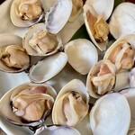 牡蠣小屋ろっこ - 蒸しハマグリ