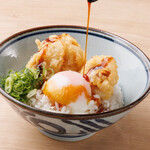 ミニ鶏玉天丼