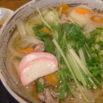 豚とみずなの　ハリハリうどん８００円