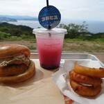 あわじ島バーガー 淡路島オニオンキッチン - あわじ島オニオングラタンバーガーセット