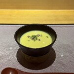 鮨 琥珀 - とうもろこしの茶碗蒸し