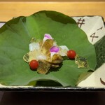 鮨 琥珀 - 鮑と水タコ