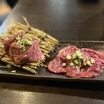 炭火焼肉 焼きしゃぶ にく式 - ハラミとサガリ