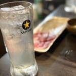 炭火焼肉 焼きしゃぶ にく式 - レモンサワー