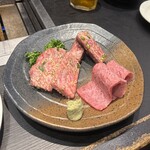 山田屋 - 三肉盛(リブ、ザブトン、イチボ)