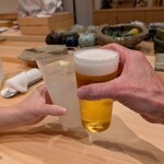 銀座 鮨 しょう介 - 乾〜杯！