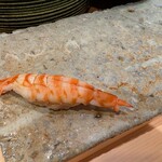 銀座 鮨 しょう介 - 車えび⋯プリプリとした噛むたびに、海老特有の味わいが楽しめる。