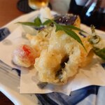 釜めし菜時記 さき亭 - 天ぷらアップ（裏面）