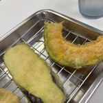 天麩羅処ひらお - かぼちゃ、ナス