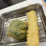 天麩羅処ひらお - ピーマン、いか