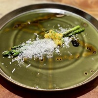 IL TEATRINO DA SALONE - 温菜：グリーンアスパラガス 鳥賊 唐墨