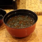 にぎり鮨 一五〇 - あおさの赤出汁