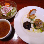 バンビィーノ - 前菜３種盛り＆サラダ＆スープ（Ｂランチセット）