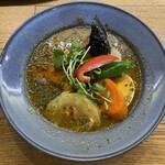 スープカレー鳩時計 - ザンギとお野菜10種のスープカレー