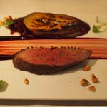 クラシカ表参道 - マグレドカナール(ミュラー鴨)のロースト　赤玉葱のコンポートとさつまいも添え