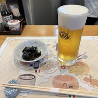 久田 - 最初のビールとお通し
