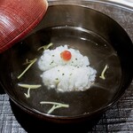 新ばし 星野 - 鱧と蓴菜のお椀