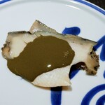 新ばし 星野 - 蒸し鮑 肝ソース