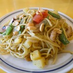 関谷スパゲティ - タコとモロッコインゲンのアルゼンチン風