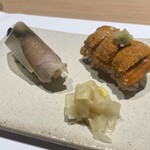 札幌 個室蟹料理 かに辻 - ばふんウニ…礼文島産、関さば…大分産