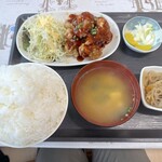 キッチン そら - 料理写真:ヤンニョムからあげ定食720円＋ご飯大盛り150円