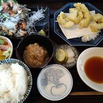 居酒屋 姫咲丸 - サザエ刺とハモ天プラ