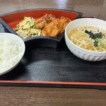 さとううどん 郡家店 - 一口チキンカツ定食760円