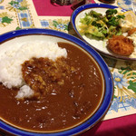 れすとらん牛舎 - カニクリームコロッケとカレーのセット１０００円