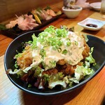 小料理おかげさん - 自家製タルタルたっぷり〜チキン南蛮♩美味し過ぎ☆