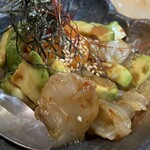 焼きもの家 慶 - スズキと生タコのアボカドユッケ