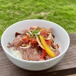 尾瀬小屋 - ポール・ア・ステーキ(¥1800)