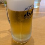中華一 龍王 - 生ビール(500円)