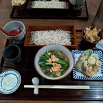 手打蕎麦のたぐと - 豚ニラごぼうせいろ
