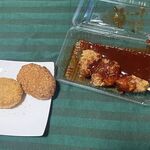 へそ - 「ヤンニョムチキン」「ミンチカツ」「コロッケ(小)」