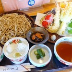 蕎麦の茶屋　丸山 - 料理写真:2024年7月　天ざるそば【税込2700円】