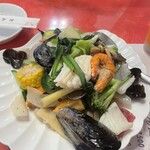 中華料理 龍鳳酒家 - 海鮮三種炒め