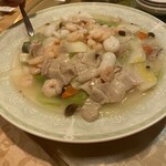 京華樓 - 烏賊と海老の旨煮