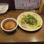 広島風冷しつけ麺・楽 - 広島風冷しつけ麺(並盛・4辛)￥1,200