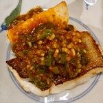 中国料理 月下翁 - アイナメの美味しいやつ（香辛料効いてます）