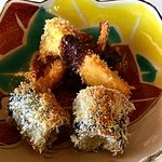 石庭 - 秋茸フライと　秋刀魚ロースト仕立て　パン粉焼
