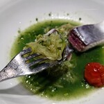 馳走西健一 - パスタ状に細切りしたズッキーニと