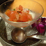 木曽路 岐阜店 - すき焼きフェアのトマトサラダ