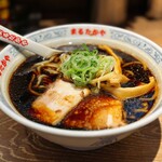まるたかや - ブラックラーメン＋太麺