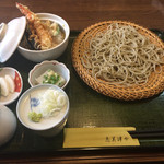 Shimizuya - 粗挽きそば ミニ天丼