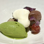 IL TEATRINO DA SALONE - この抹茶のアイスを期間限定でもいいので､持ち帰り用を作って下さい､と弓削シェフにお願いする程､凄く気に入りました｡食べた事の無い爽やかな抹茶アイス｡