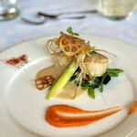 セトレ マリーナびわ湖 - 海老のムースと帆立のデュエット
      白ワインソース