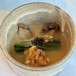 セトレ マリーナびわ湖 - 鮑のコンフィ
                                滋賀県産卵のフラン