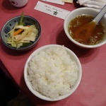 吉華 - ライス、スープ、お新香