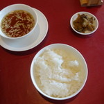 赤坂 四川飯店 CHEN'S DINING - ライス、スープ、ザーサイ